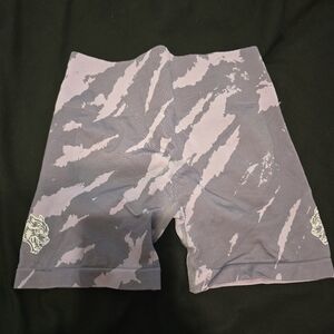 Purple and Gray Patterned Shorts